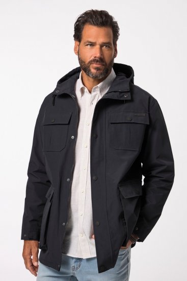 JP1880 828706 Regnjakke med skjult glidelås Mørkeblå - Jakker - Store jakker - 2XL-12XL