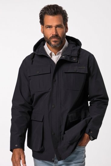 JP1880 828706 Regnjakke med skjult glidelås Mørkeblå - Jakker - Store jakker - 2XL-12XL