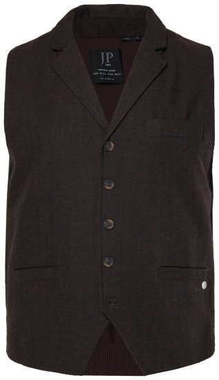 JP1880 828736 Tweedvest med strikket rygg Mørkebrun - Dresser og blazere - Dresser i store størrelser