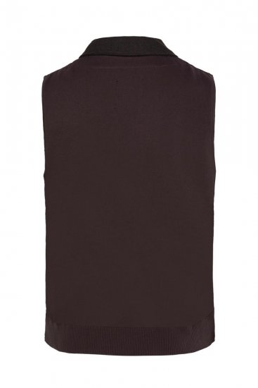 JP1880 828736 Tweedvest med strikket rygg Mørkebrun - Dresser og blazere - Dresser i store størrelser