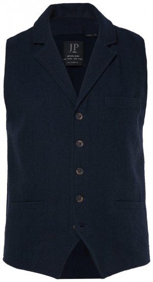 JP1880 828736 Tweedvest med strikket rygg Mørkeblå - Dresser og blazere - Dresser i store størrelser