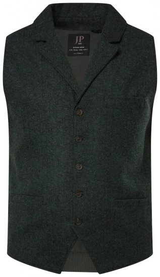 JP1880 828736 Tweedvest med strikket rygg Flaskegrønn - Dresser og blazere - Dresser i store størrelser