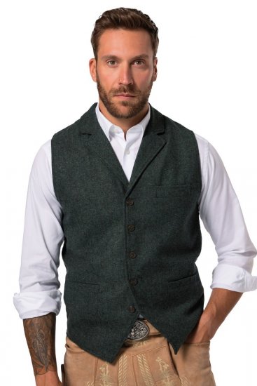 JP1880 828736 Tweedvest med strikket rygg Flaskegrønn - Dresser og blazere - Dresser i store størrelser