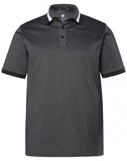 JAY-PI Quickdry Two-Tone Golf Poloshirt Black - Polo- & piqueskjorter - Poloskjorte i store størrelser - 2XL-8XL
