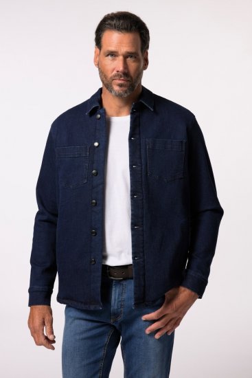 JP1880 829251 Jeansjakke med teddyfôr Mørkeblå - Jakker - Store jakker - 2XL-12XL