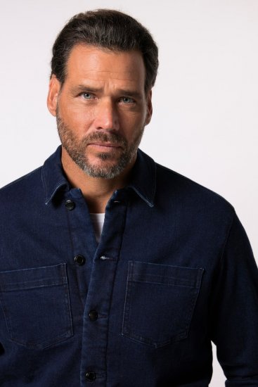 JP1880 829251 Jeansjakke med teddyfôr Mørkeblå - Jakker - Store jakker - 2XL-12XL