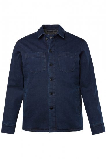JP1880 829251 Jeansjakke med teddyfôr Mørkeblå - Jakker - Store jakker - 2XL-12XL