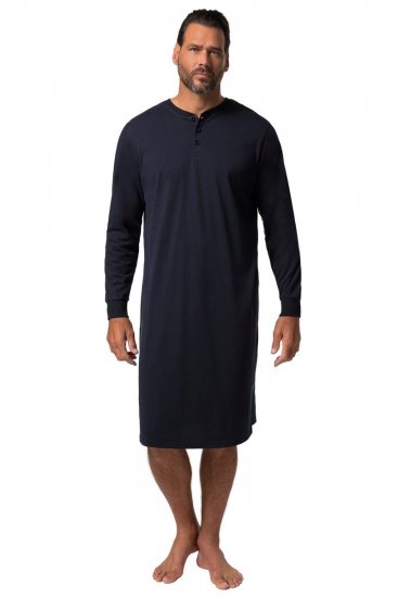 JP1880 Henley Long Sleeved Night Dress Navy - Undertøy & badetøy - Undertøy store størrelser 