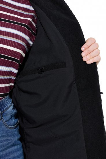 Ulla Popken 829347 Dufflecoat Svart - Frakker - Kåper i store størrelser