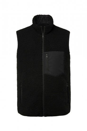 Jay-Pi 829716 Vendbar vest med teddy Svart - Jakker - Store jakker - 2XL-12XL