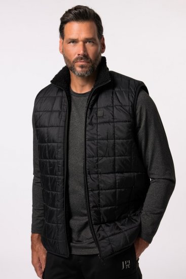 Jay-Pi 829716 Vendbar vest med teddy Svart - Jakker - Store jakker - 2XL-12XL