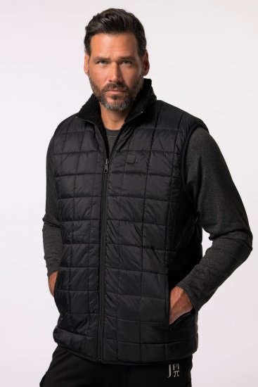 Jay-Pi 829716 Vendbar vest med teddy Svart - Jakker - Store jakker - 2XL-12XL