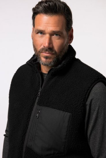 Jay-Pi 829716 Vendbar vest med teddy Svart - Jakker - Store jakker - 2XL-12XL