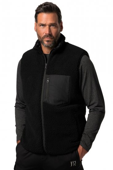 Jay-Pi 829716 Vendbar vest med teddy Svart - Jakker - Store jakker - 2XL-12XL