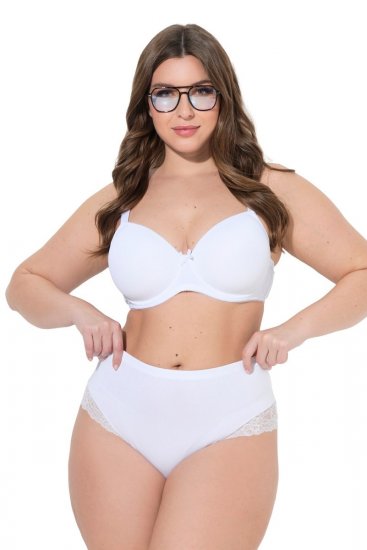 Ulla Popken 830094 Truser med blonder 2-pakning Hvit - Truser - 
