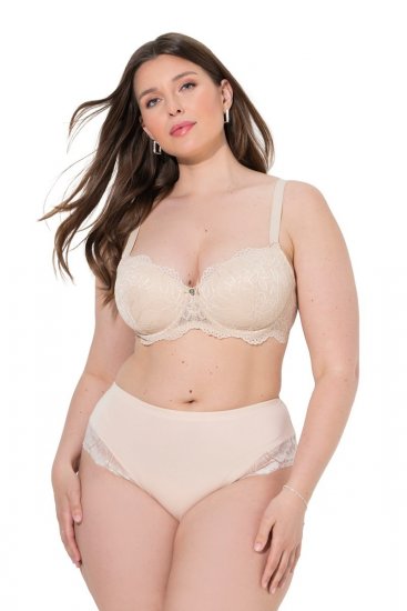 Ulla Popken 830094 Truser med blonder 2-pakning Beige - Truser - 