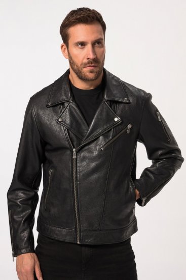 JP1880 830586 Bikerjakke i lammenappa Svart - Jakker - Store jakker - 2XL-12XL