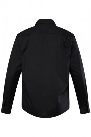 Men+ 753 Langermet Business-skjorte med klassisk krage Svart - Skjorter - Store skjorter - 2XL-8XL