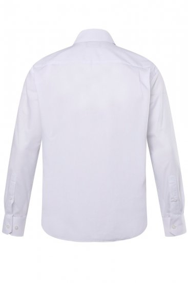 Men+ 753 Langermet Business-skjorte med klassisk krage Hvit - Skjorter - Store skjorter - 2XL-8XL
