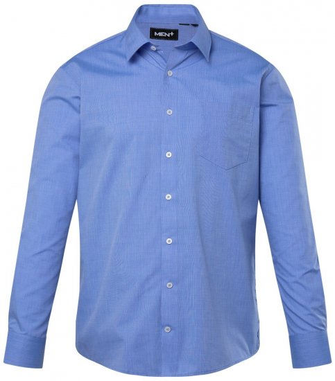 Men+ 753 Langermet Business-skjorte med klassisk krage Lyseblå - Skjorter - Store skjorter - 2XL-8XL