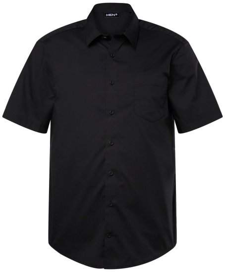 Men+ 756 Kortermet Business-skjorte med klassisk krage Svart - Skjorter - Store skjorter - 2XL-8XL