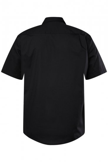 Men+ 756 Kortermet Business-skjorte med klassisk krage Svart - Skjorter - Store skjorter - 2XL-8XL
