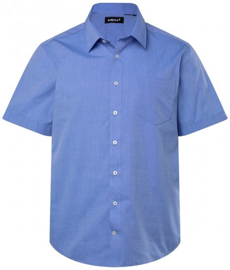 Men+ 756 Kortermet Business-skjorte med klassisk krage Lyseblå - Skjorter - Store skjorter - 2XL-8XL