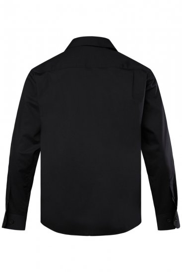 Men+ 757 Langermet Business-skjorte med åpen krage Svart - Skjorter - Store skjorter - 2XL-8XL