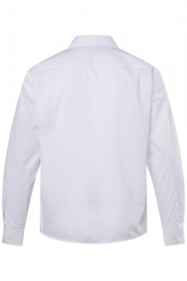 Men+ 757 Langermet Business-skjorte med åpen krage Hvit - Skjorter - Store skjorter - 2XL-8XL