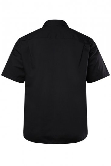 Men+ 758 Kortermet Business-skjorte med åpen krage Svart - Skjorter - Store skjorter - 2XL-8XL