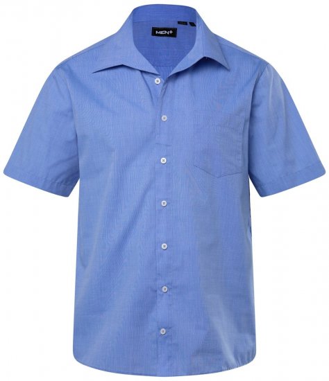 Men+ 758 Kortermet Business-skjorte med åpen krage Lyseblå - Skjorter - Store skjorter - 2XL-8XL