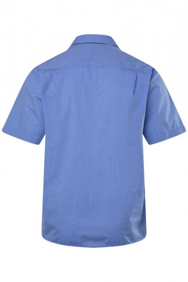 Men+ 758 Kortermet Business-skjorte med åpen krage Lyseblå - Skjorter - Store skjorter - 2XL-8XL
