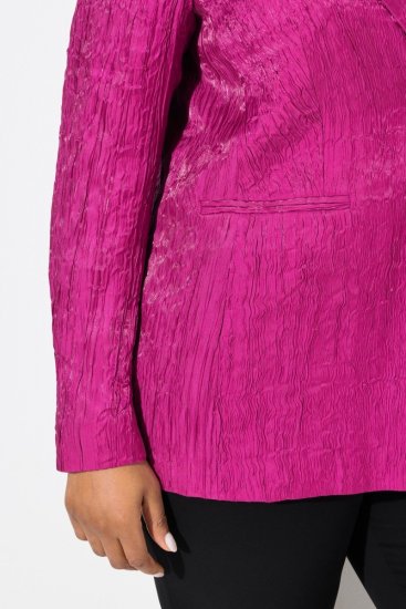 Ulla Popken 830767 Blazer i krøllet struktur Magenta - Blazere - Blazere i store størrelser for dame