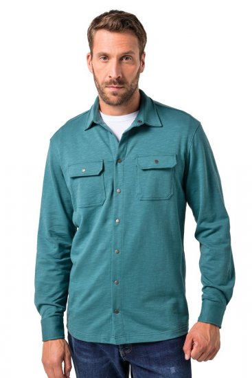 JP1880 Jersey Shirt Long Sleeve Modern Fit Blue - Skjorter - Store skjorter - 2XL-8XL