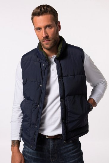 JP1880 831193 Vest med teddyfôr Mørkeblå - Jakker - Store jakker - 2XL-12XL