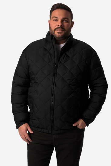 Men+ 494 Quiltet jakke med ståkrage Svart - Jakker - Store jakker - 2XL-12XL