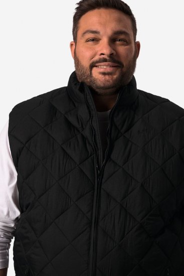 Men+ 578 Quiltet vest med ståkrage Svart - Jakker - Store jakker - 2XL-12XL