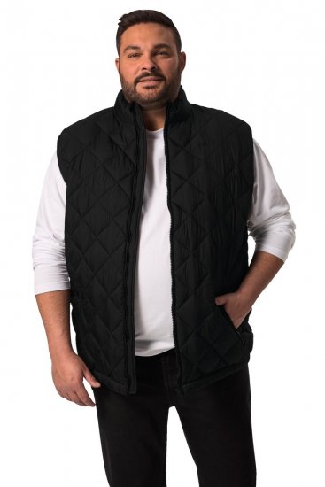 Men+ 578 Quiltet vest med ståkrage Svart - Jakker - Store jakker - 2XL-12XL