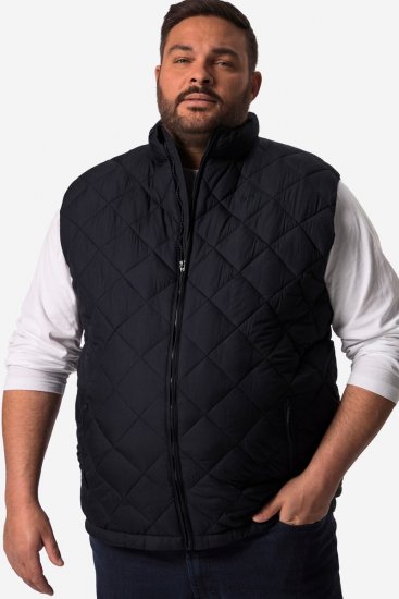 Men+ 578 Quiltet vest med ståkrage Mørkeblå - Jakker - Store jakker - 2XL-12XL