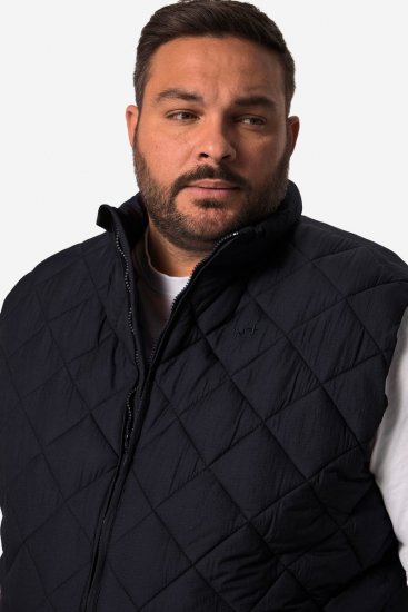 Men+ 578 Quiltet vest med ståkrage Mørkeblå - Jakker - Store jakker - 2XL-12XL