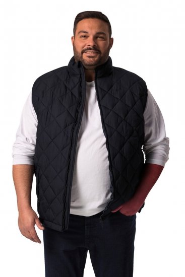 Men+ 578 Quiltet vest med ståkrage Mørkeblå - Jakker - Store jakker - 2XL-12XL