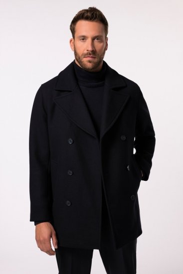 JP1880 Caban Short Double-breasted Overcoat Navy - Jakker - Store jakker - 2XL-12XL