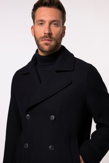 JP1880 Caban Short Double-breasted Overcoat Navy - Jakker - Store jakker - 2XL-12XL