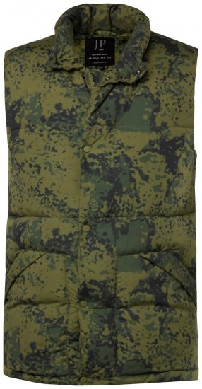 JP1880 831610 Quiltet vest i kamuflasje Grønn - Jakker - Store jakker - 2XL-12XL