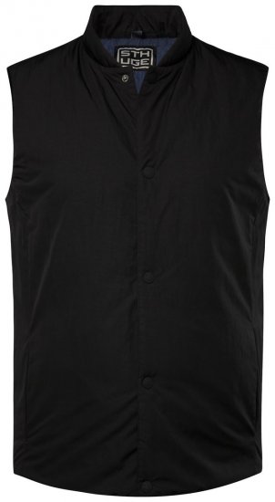 STHUGE 831824 Quiltet vest i resirkulert materiale Svart - Jakker - Store jakker - 2XL-12XL
