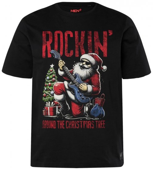 Men+ 180 T-skjorte Rockin' Svart - T-skjorter - Store T-skjorter - 2XL-14XL