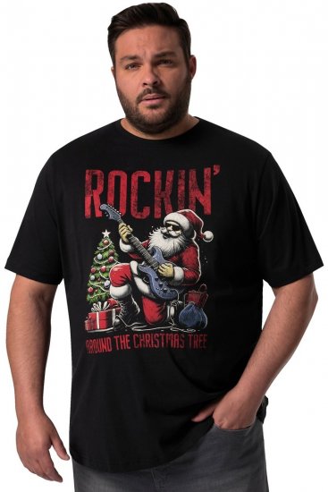 Men+ 180 T-skjorte Rockin' Svart - T-skjorter - Store T-skjorter - 2XL-14XL