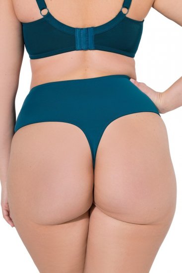 Ulla Popken 832864 Stringtruser med blonder Petrol - Truser - 