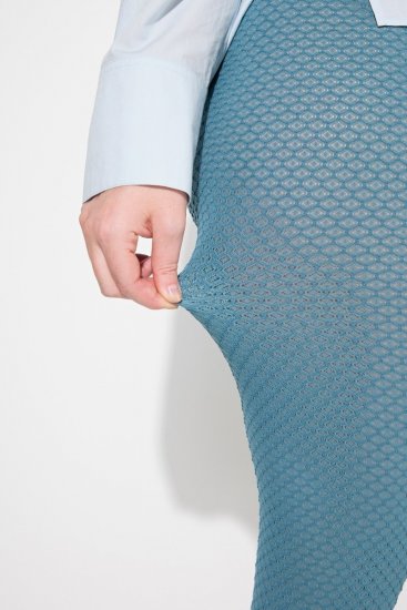 Ulla Popken 833718 Strømpeleggings med blonder Petrol - Strømpebukser & sokker - 