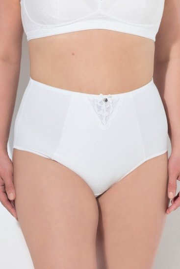 Ulla Popken 834307 Formende truser med blonder Benhvit - Shapewear - 